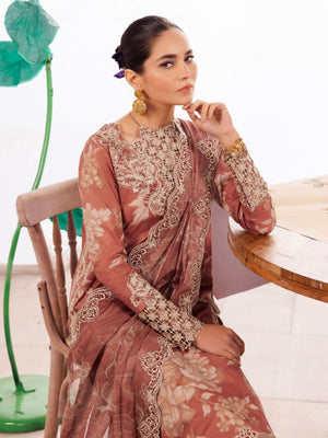 Sapphire Embroidered & Printed Lawn Unstitched 3 Pcs Suit For Women-BE3011/BR14910