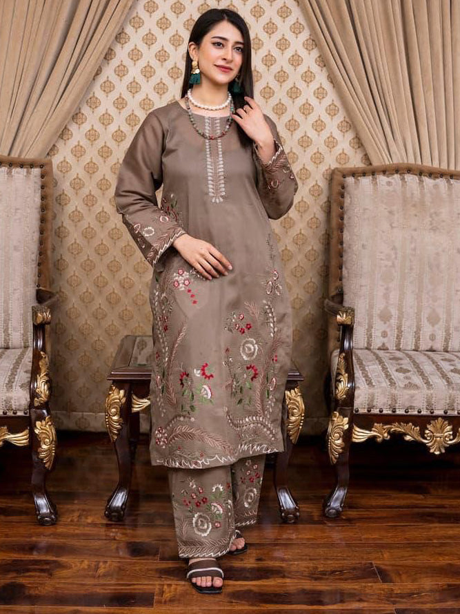 Saya Embroidered Lawn Unstitched 2 Pcs Suit For Women-BE3107/BR14997