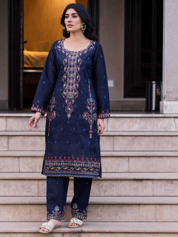 Saya Embroidered Lawn Unstitched 2 Pcs Suit For Women-BE3110/BR15000