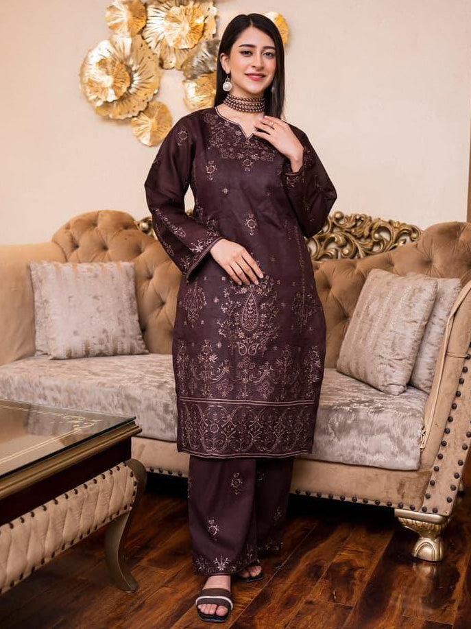 Saya Embroidered Lawn Unstitched 2 Pcs Suit For Women-BE3112/BR15002