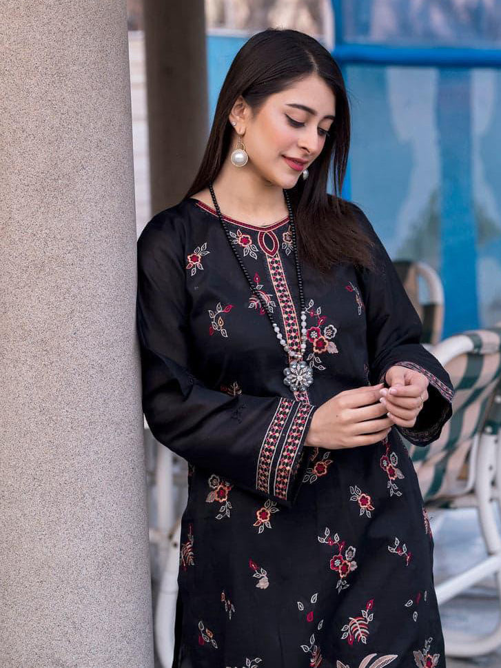 Saya Embroidered Lawn Unstitched 2 Pcs Suit For Women-BE3113/BR15003