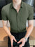 Louis Vicaci Super Stretchy Slim Fit Lycra Casual Shirt For Men-Light Olive Green-SP2464