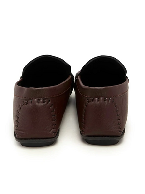 Men's Comfortable Loafer Shoes With Buckle-Brown-SP6205