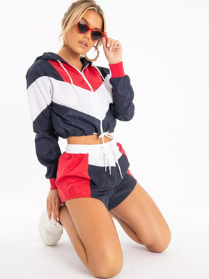 Rising Lightweight Festival Short Jacket For Ladies-Navy-SP3298