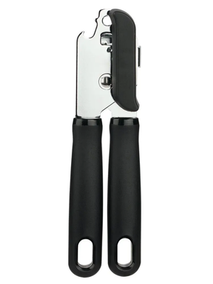 Mainstays 2 Ply Manual Can Opener with Integrated Bottle Opener, Black-SP2731