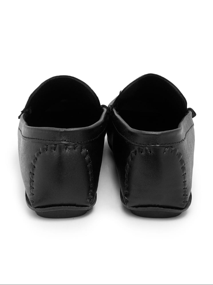 Men's Comfortable Loafer Shoes With Buckle-Black-AZ01