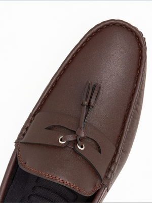 Men's Shoes With Leather Tassel-Brown-SP5673