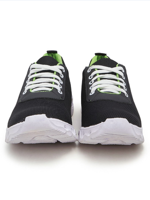 Classic Jogger Shoes with Padded insole For Men-Black & White-SP5516