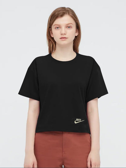 NK Terry Fleece Dri Sleeve Sweatshirt For Ladies-Black-SP703