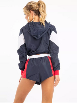 Rising Lightweight Festival Short Jacket For Ladies-Navy-SP3298