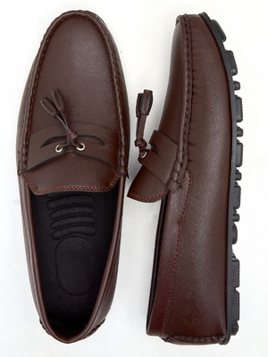 Men's Shoes With Leather Tassel-Brown-SP5673