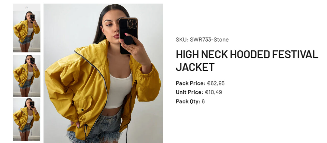 High Neck Hooded Festival Jacket For Ladies-Yellow-SP3264