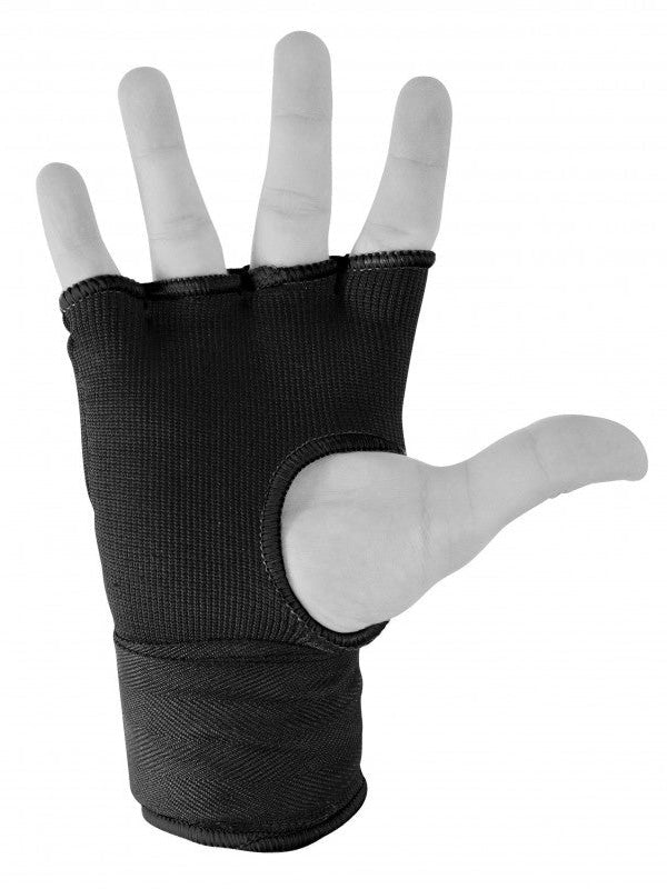 Single Right Hand Premium Quality Gel Gloves with Bandage-Black-LV451