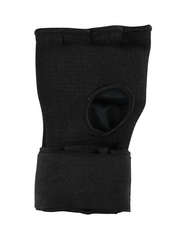 Single Right Hand Premium Quality Gel Gloves with Bandage-Black-LV451