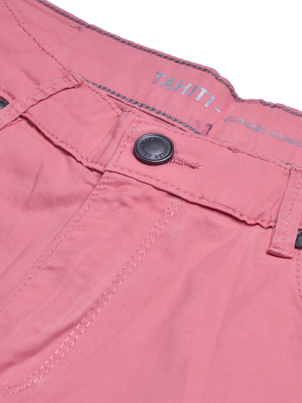 Stooker Cotton Denim Capri For Women-Pink-BE1270/BR13514