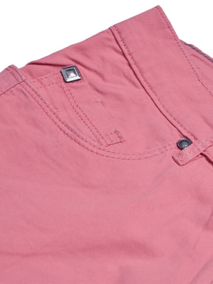 Stooker Cotton Denim Capri For Women-Pink-BE1270/BR13514