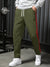 Summer Single Jersey Slim Fit Trouser For Men-Olive With Red Stripes-SP3351