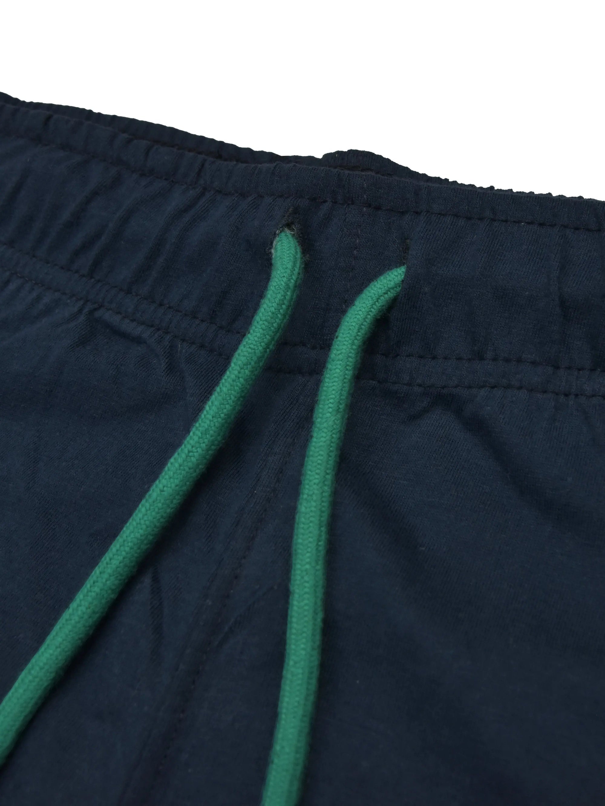 Summer Single Jersey Slim Fit Trouser For Men-Navy With Dark Blue Stripe-SP129/RT2099