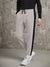 Summer Single Jersey Slim Fit Trouser For Men-Tea Pink With Black Stripe-SP6533 Next