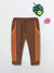 Summer Jersey Terry Slim Fit Short For Kids-Brown with Orange Stripes-BE975