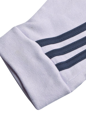 Summer Jersey Terry Slim Fit Short For Kids-Light Purple with Navy Stripes-BE981