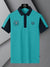 LV Summer Polo Shirt For Men-Dark Cyan Blue & Dark Navy-SP1543/RT2364