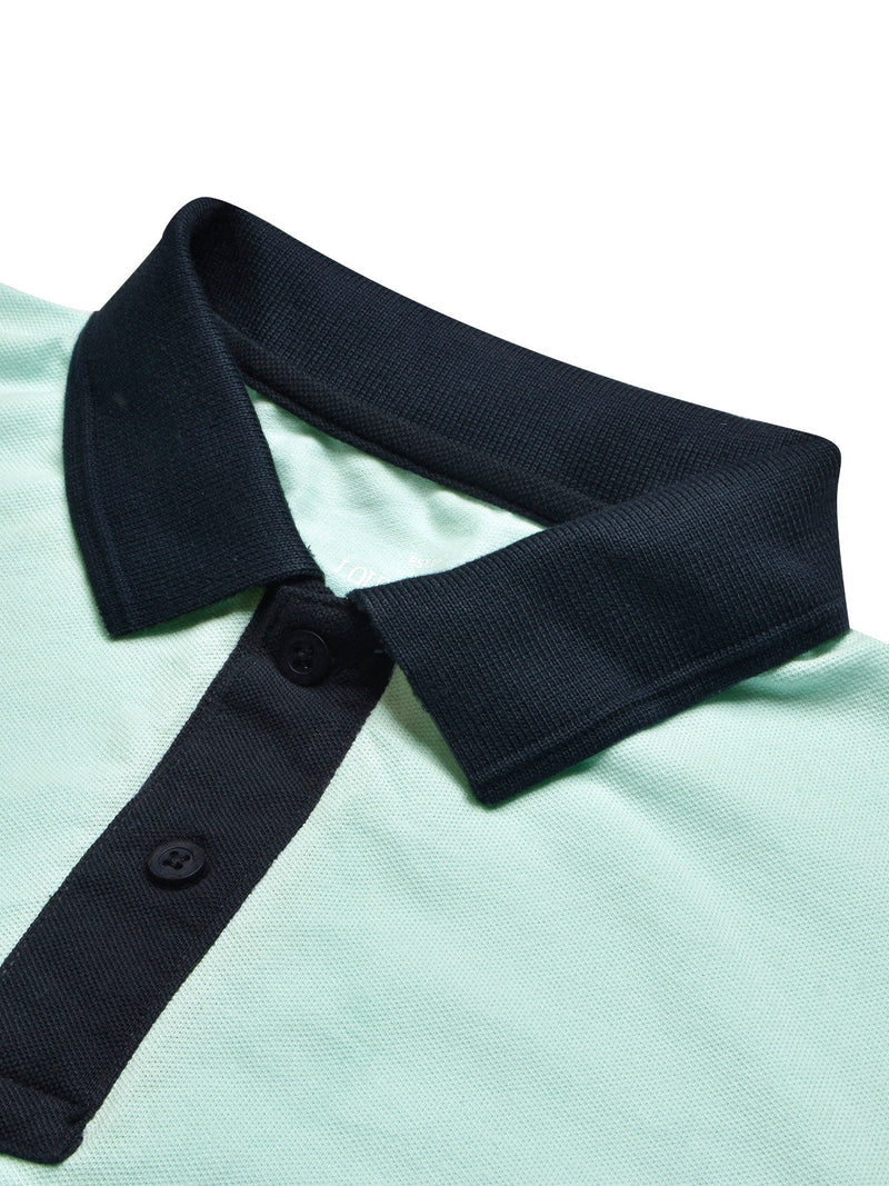 LV Summer Polo Shirt For Men-Mont Green & Dark Navy-SP1541