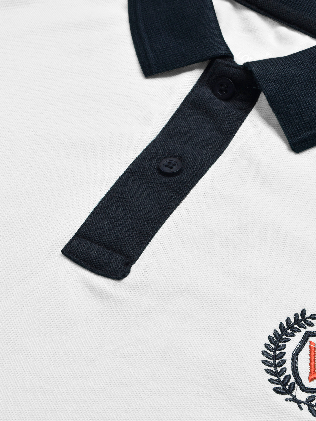 LV Summer Polo Shirt For Men-White & Dark Navy-SP1567/RT2370