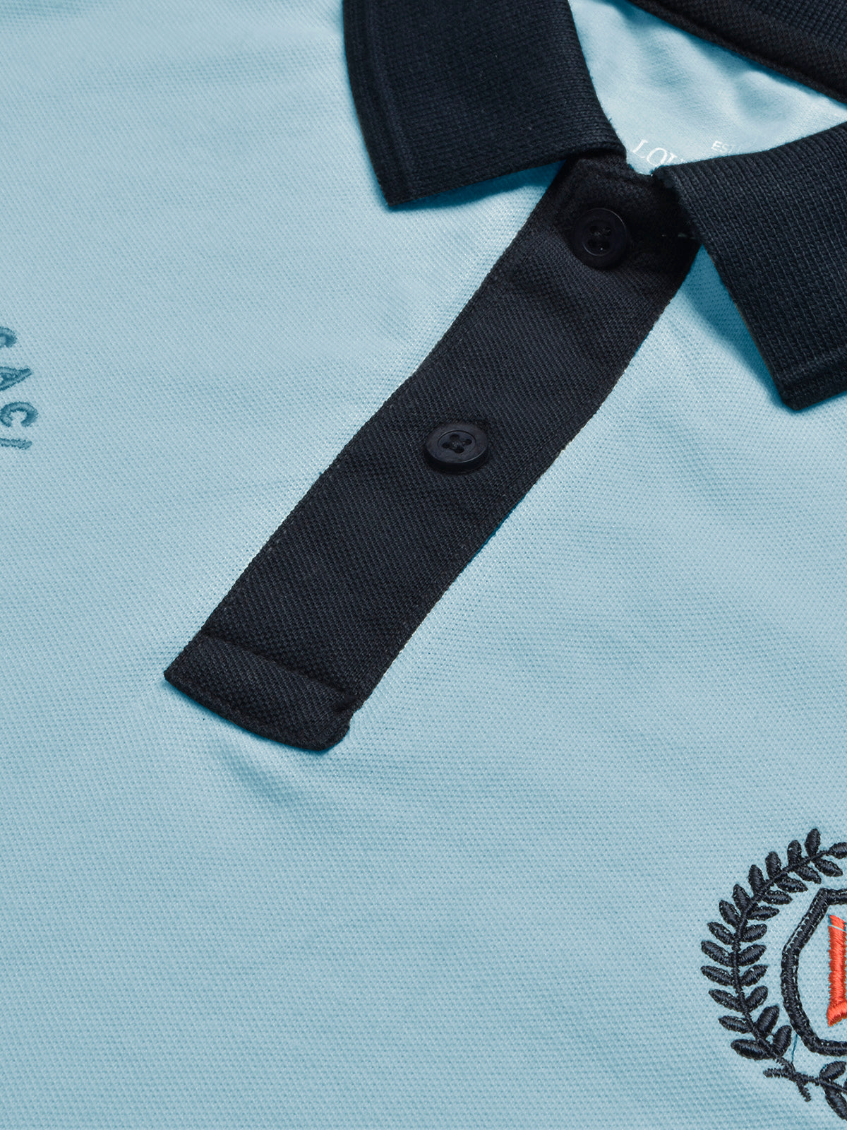 LV Summer Polo Shirt For Men-Bright Blue & Dark Navy-SP1572/RT2374
