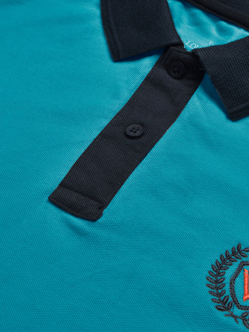 LV Summer Polo Shirt For Men-Blue & Dark Navy-SP1568/RT2371