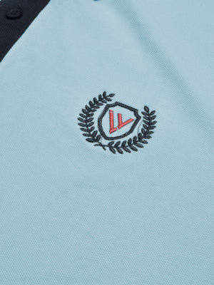 LV Summer Polo Shirt For Men-Bright Blue & Dark Navy-SP1572/RT2374
