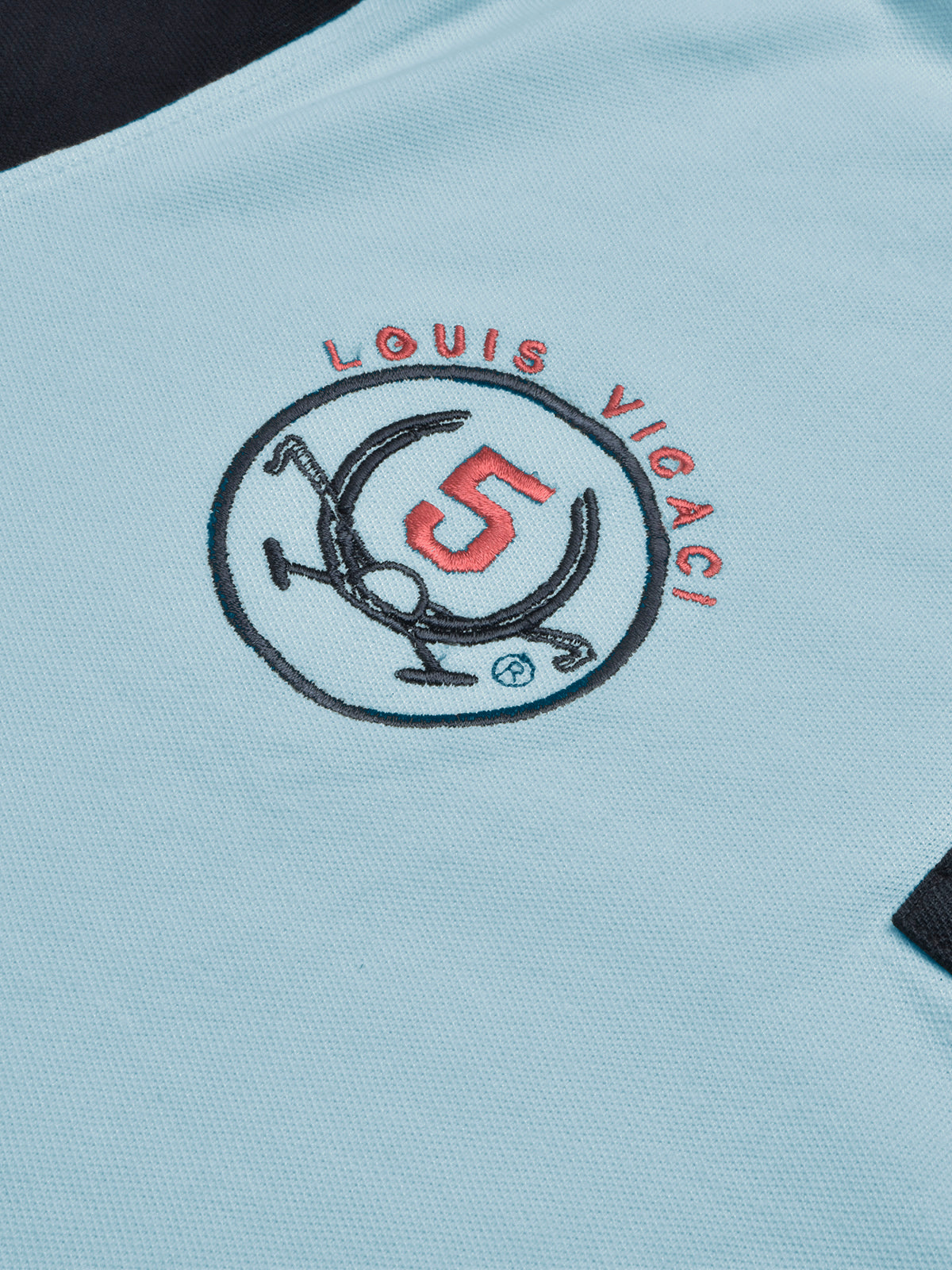 LV Summer Polo Shirt For Men-Bright Blue & Dark Navy-SP1572/RT2374