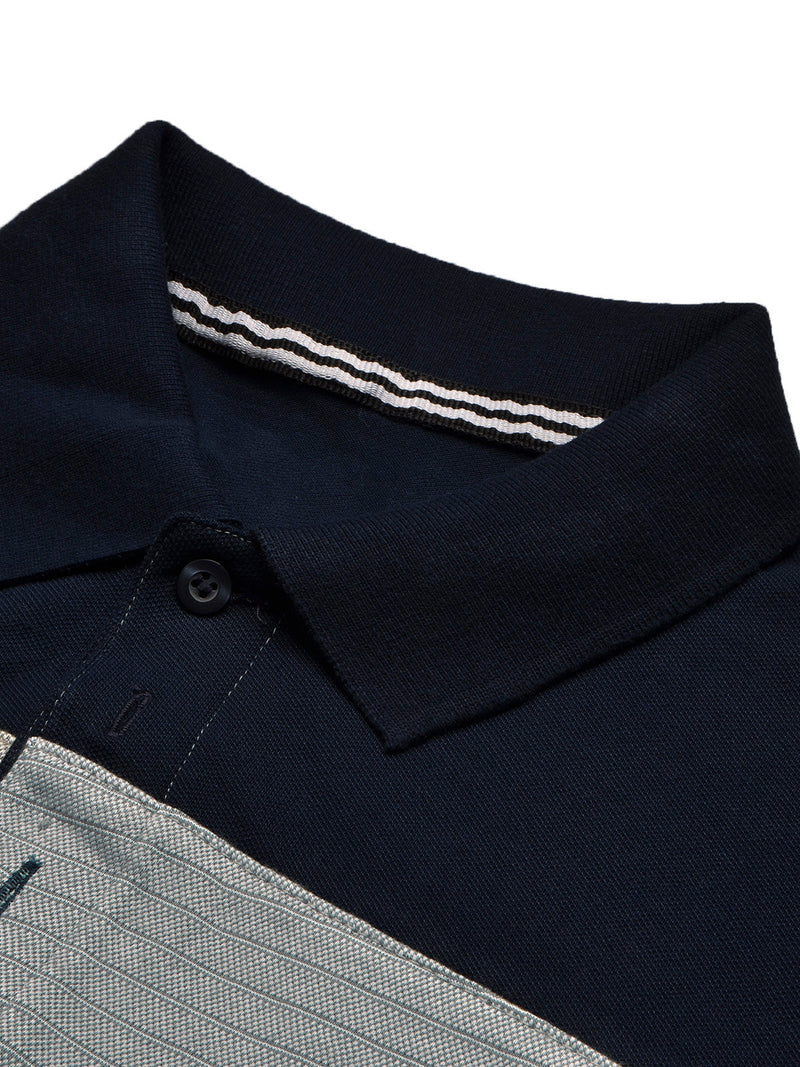 NXT Summer Polo Shirt For Men-Light Green with Navy Panel-BE688/BR12941