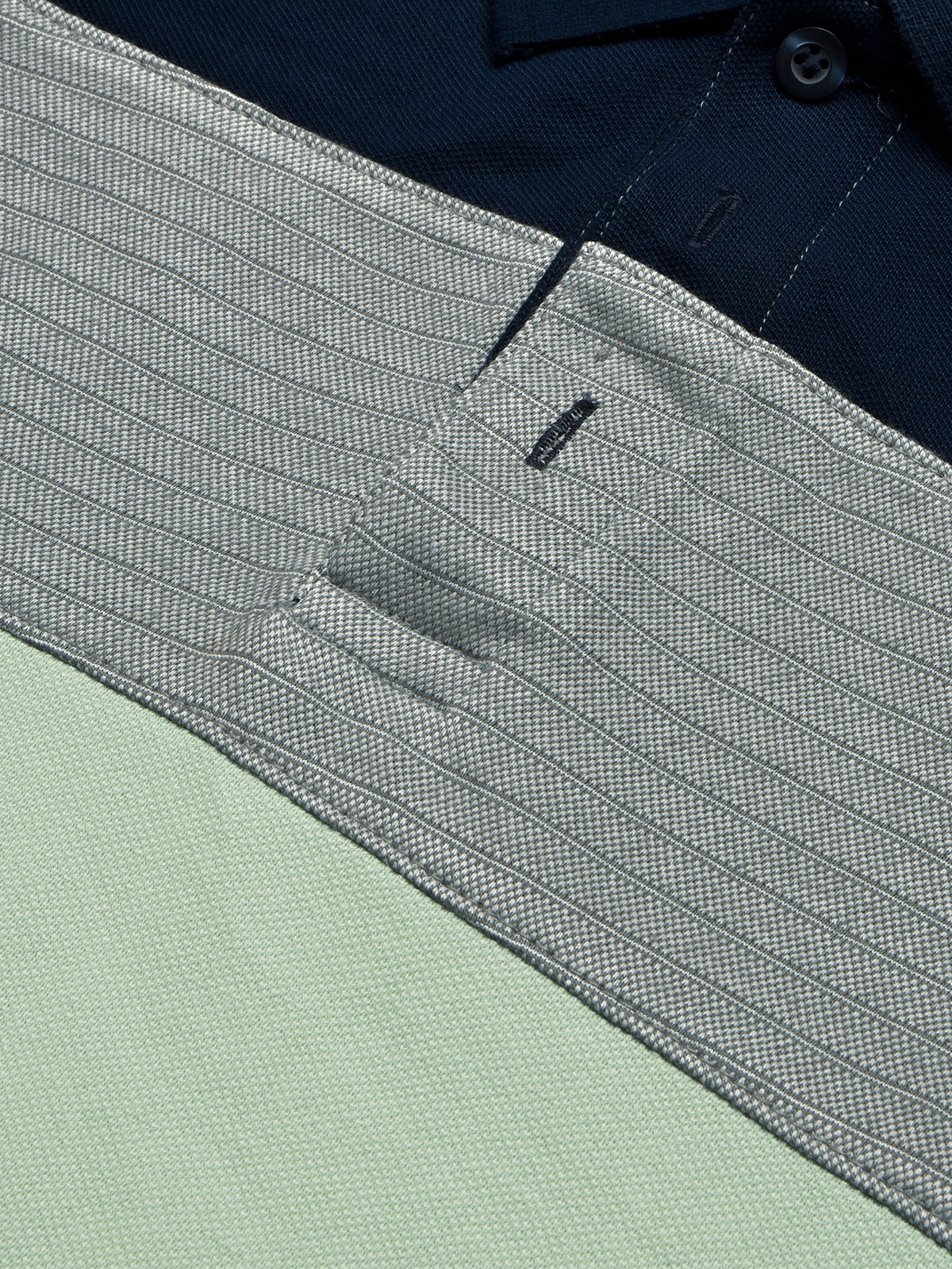 NXT Summer Polo Shirt For Men-Light Green with Navy Panel-BE688/BR12941