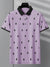 PRL Summer Polo Shirt For Men-Purple with Allover Print-BE681/BR12934