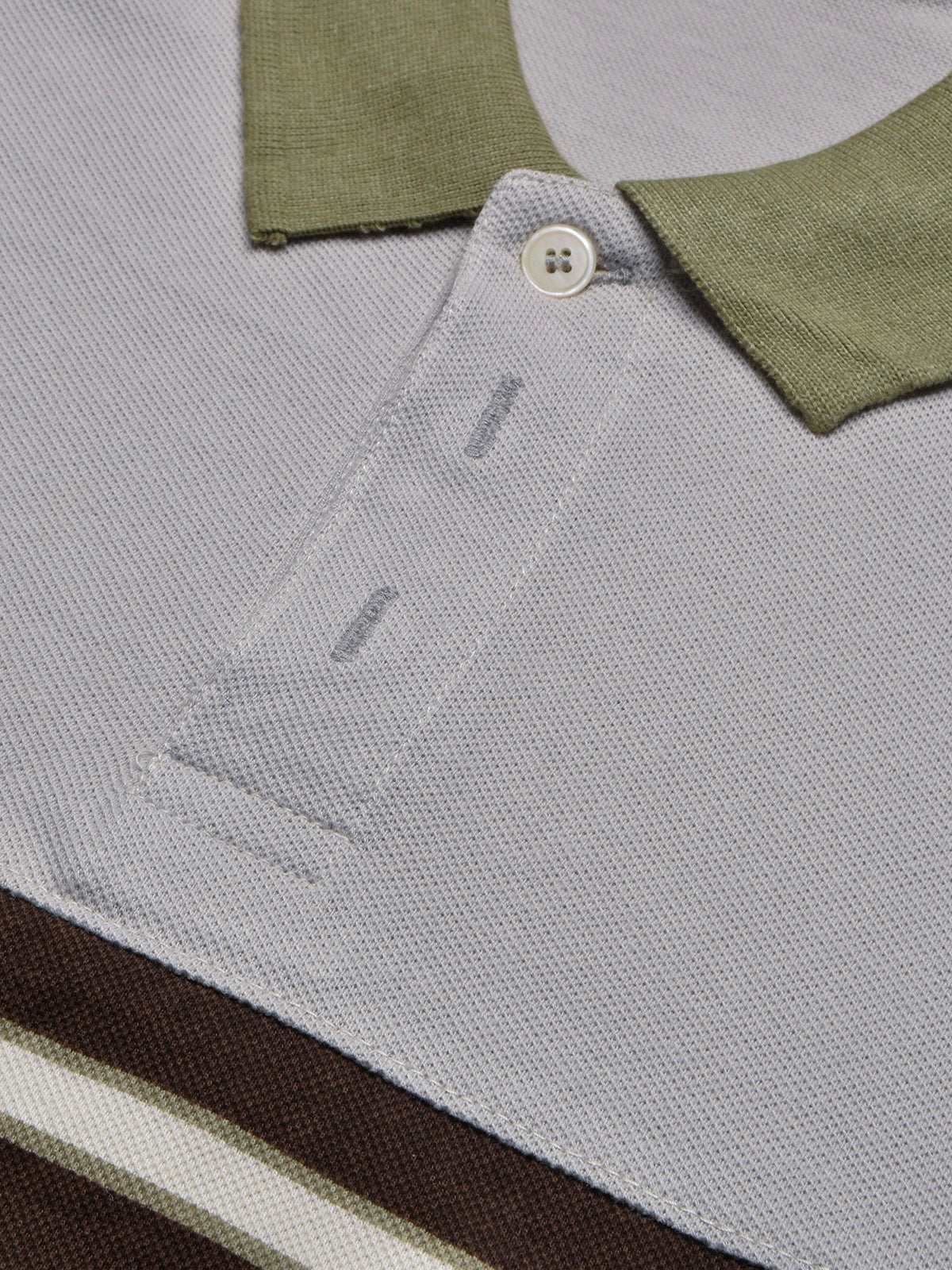 NXT Summer Polo Shirt For Men-Slate Grey with Brown Panel-BE687/BR12940