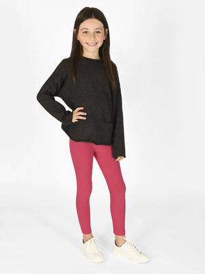 T.2 Stylish Tights Leggings For Girls-Dark Pink-BE1152