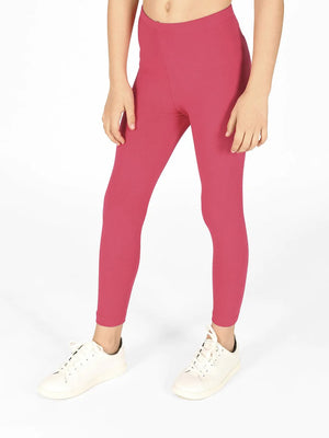 T.2 Stylish Tights Leggings For Girls-Dark Pink-BE1152