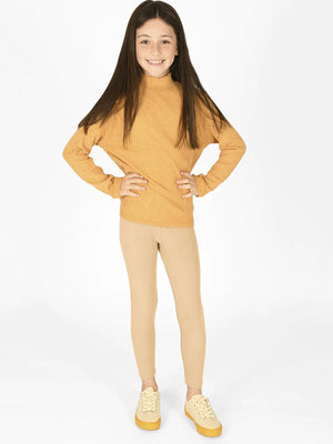 T.2 Stylish Tights Leggings For Girls-Khaki-BE1153