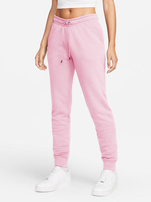 Boohoo Slim Fit Fleece Jogger Trouser For Ladies-Pink-BE2252