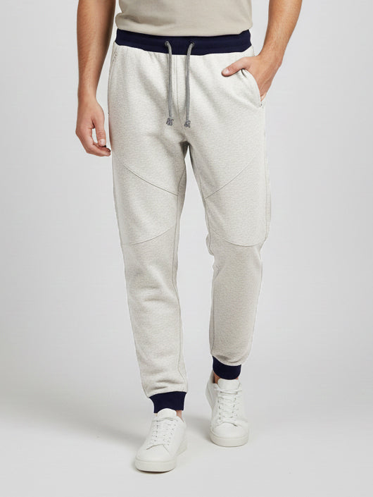Stylish Terry Fleece Trouser For Men-Off White Melange-UFS04