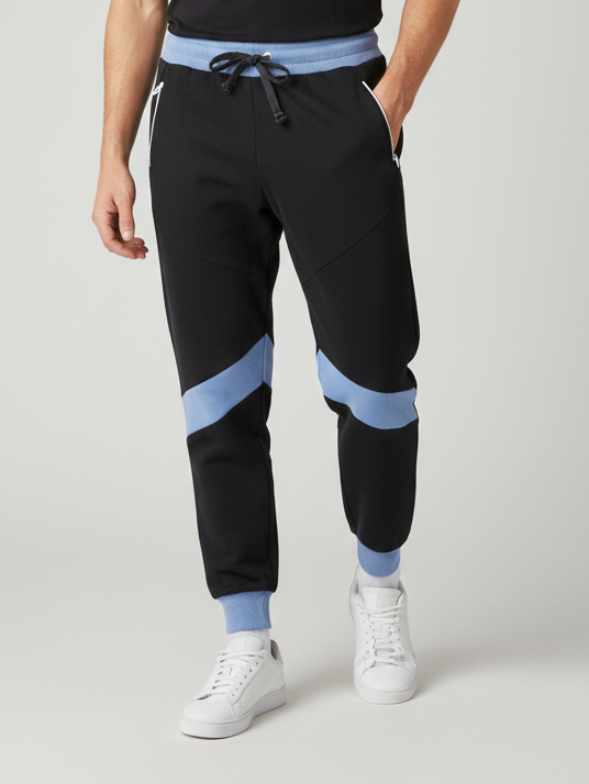 Stylish Terry Fleece Trouser For Men-Black-UFS10