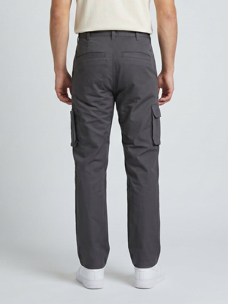 Grey Cargo Trouser For Men-BE0252
