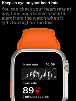 Ts8 Ultra Series 8 Men Women Bluetooth Call Heart Rate Sport Smartwatch With Fitpro App-Orange-BE1862/BR14031