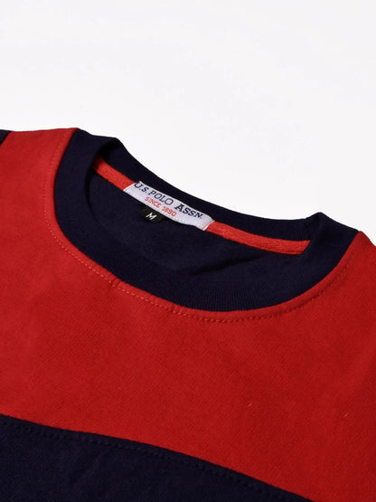 U.S Polo Assn Fleece Tracksuit For Men Dark Navy & Red-SP302/RT2129