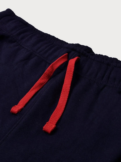 U.S Polo Assn Fleece Tracksuit For Men Dark Navy & Red-SP302/RT2129