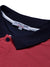 U.S Polo Assn. Summer Polo Shirt For Men-Dark Pink with Navy & White Panel-BE807