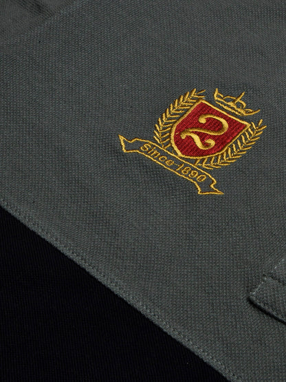 U.S Polo Assn. Summer Polo Shirt For Men-Olive with Black & Red Panel-BE831/BR13070