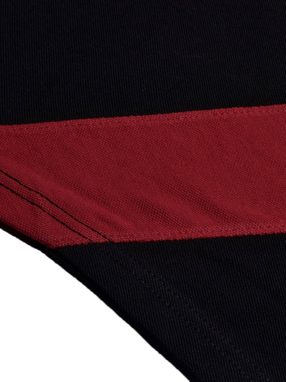U.S Polo Assn. Summer Polo Shirt For Men-Olive with Black & Red Panel-BE831/BR13070