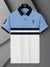 U.S Polo Assn. Summer Polo Shirt For Men-Sky with Navy & White Panel-BE882/BR13120